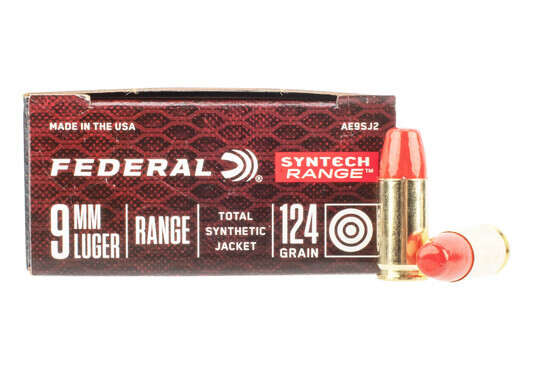 Federal Syntech Range 9mm ammo with 124 grain total synthetic jacket